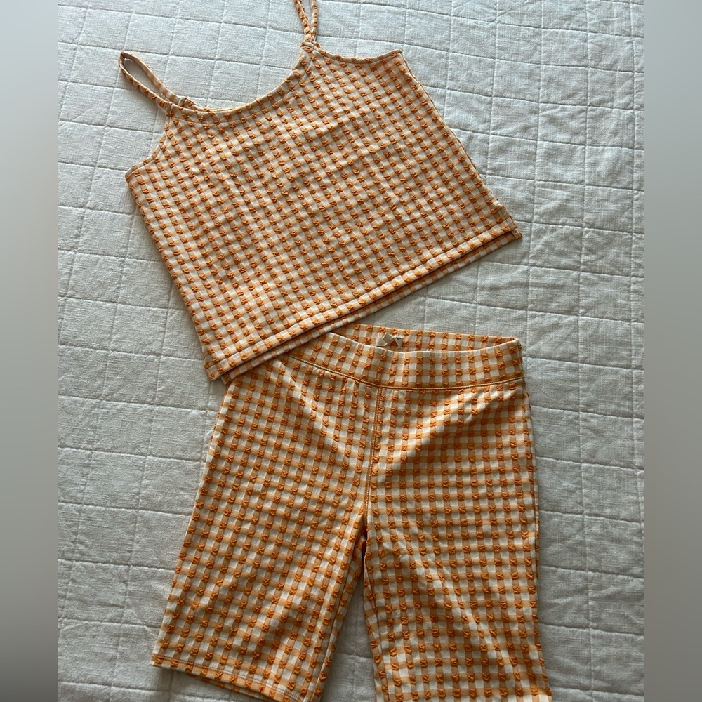 Madewell gingham two piece set. Hardly worn, perfect condition. Size M.